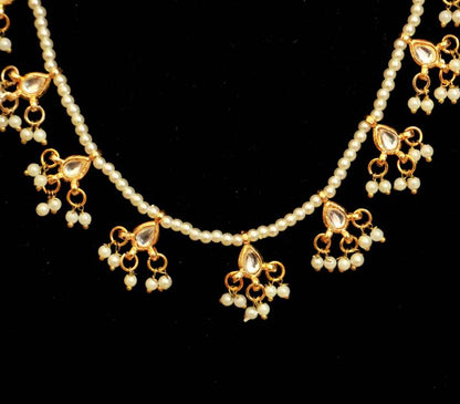 Women's Kundan & Pearl Ethnic Necklace