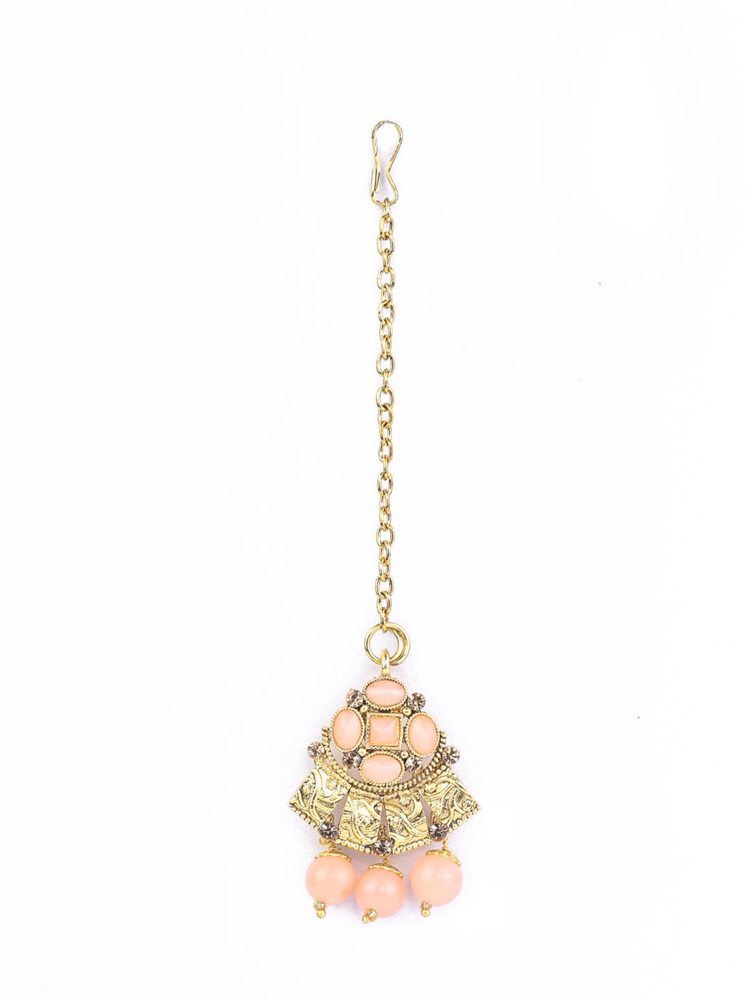 Women's Pink Kundan Gold Plated Choker Set with MaangTikka - Priyaasi