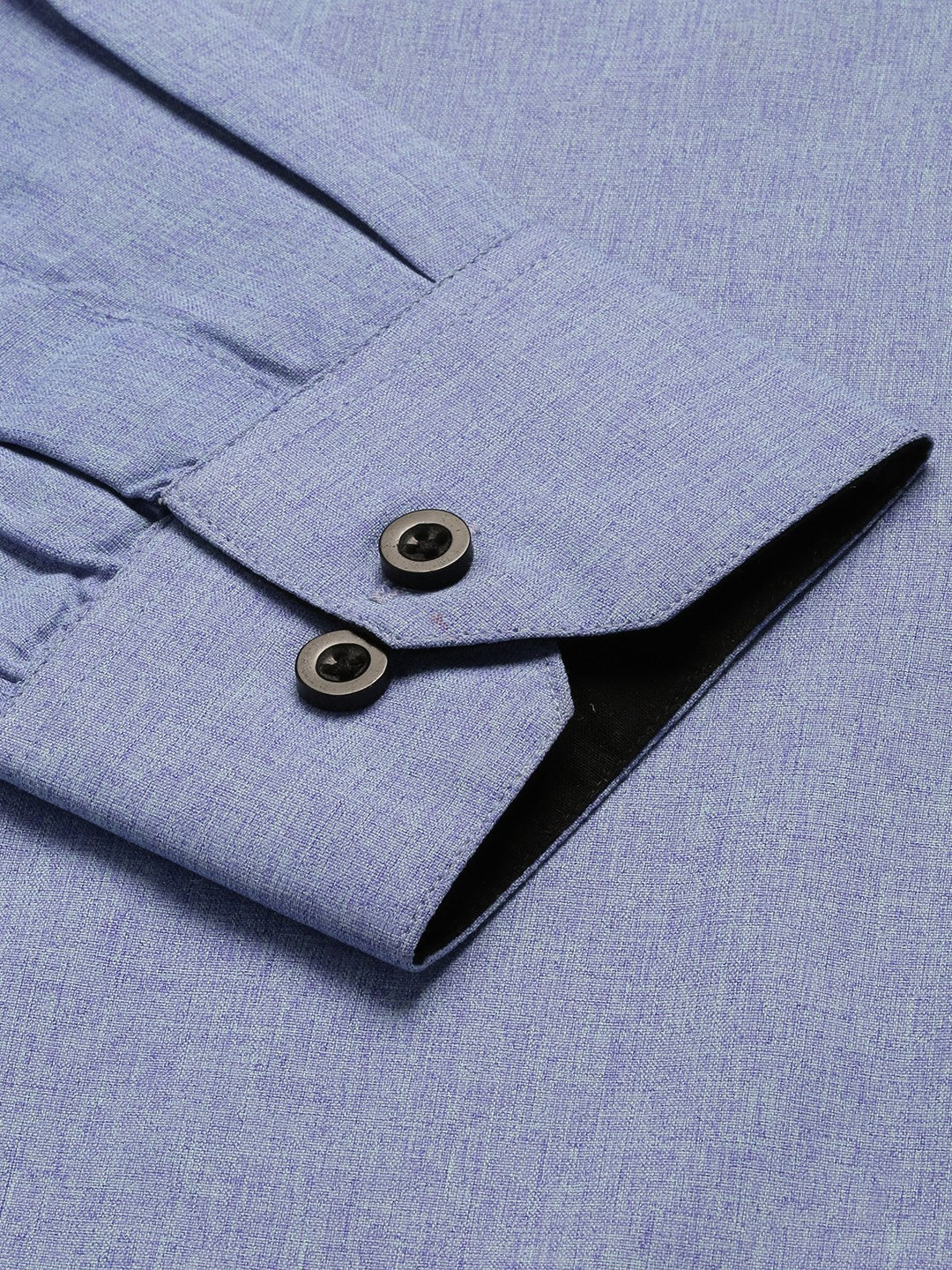 Men's Cotton Blue Solid Formal Shirt