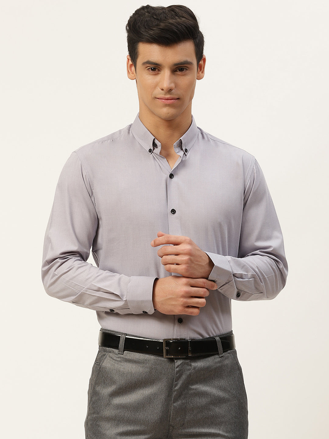 Men's Cotton Grey Formal Shirt