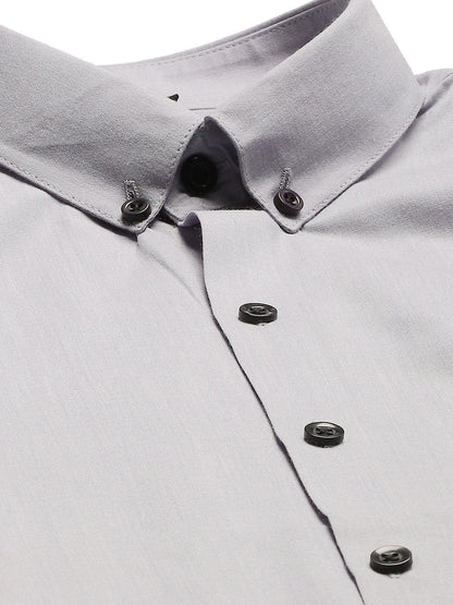 Men's Cotton Grey Formal Shirt