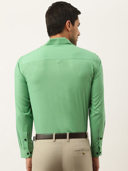 Men's Cotton Green Formal Shirt