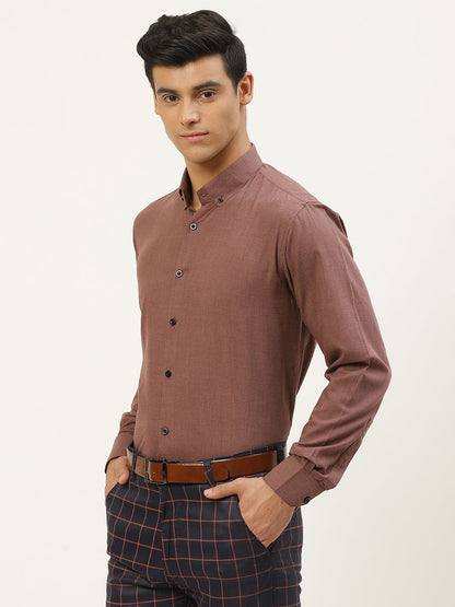 Men's Cotton Wine Formal Shirt