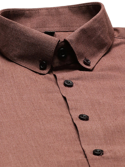 Men's Cotton Wine Formal Shirt