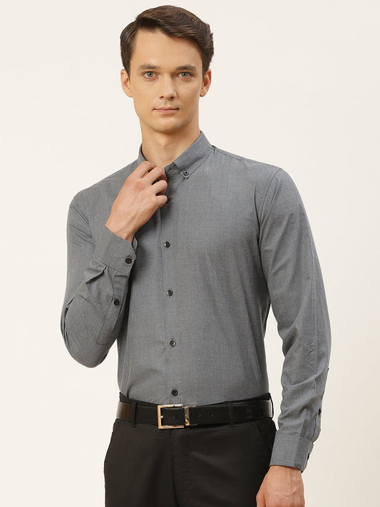 Men's Cotton Teal Blue Formal Shirt