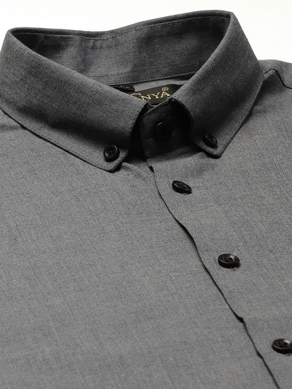 Men's Cotton Teal Blue Formal Shirt