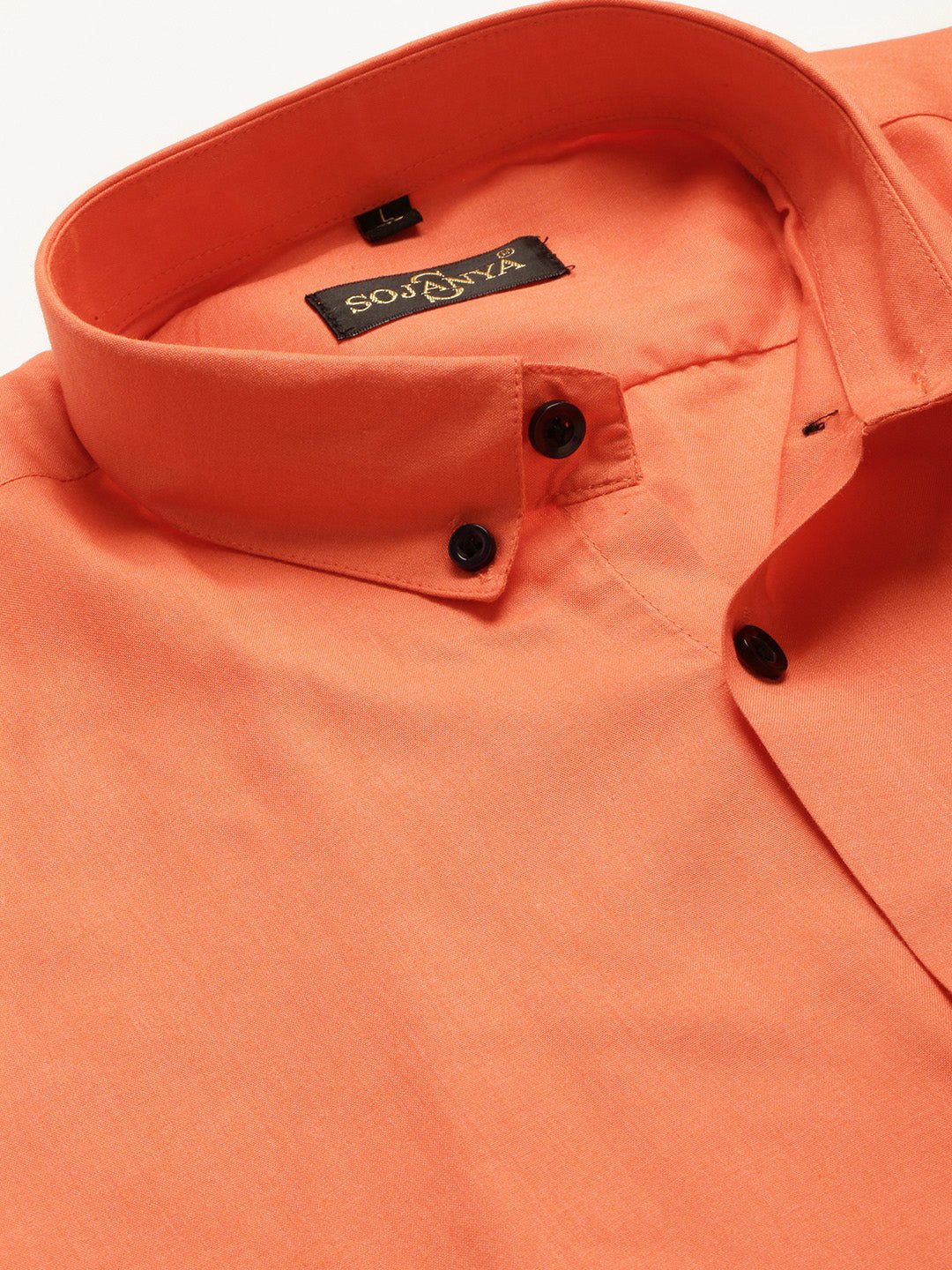 Men's Cotton Orange Formal Shirt