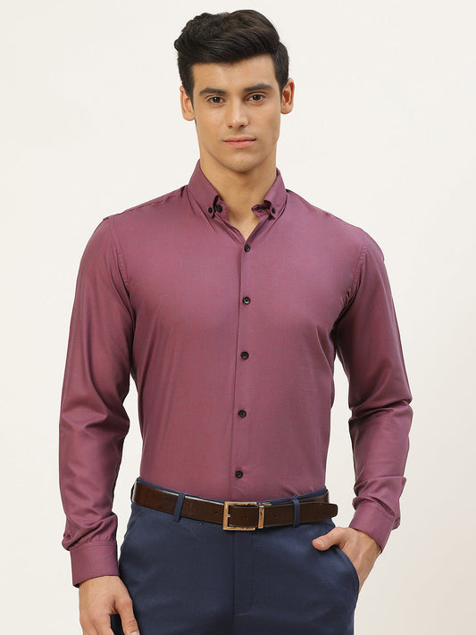 Men's Cotton Violet Formal Shirt