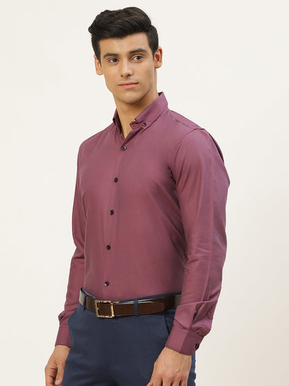 Men's Cotton Violet Formal Shirt