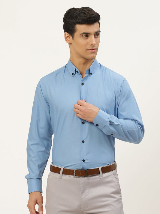 Men's Cotton Blue Formal Shirt