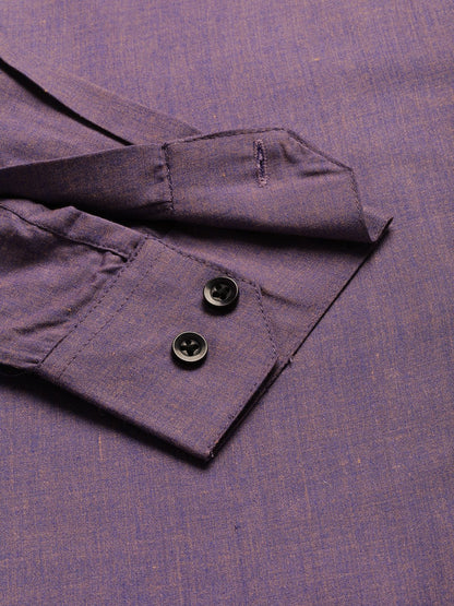 Men's Cotton Purple Formal Shirt