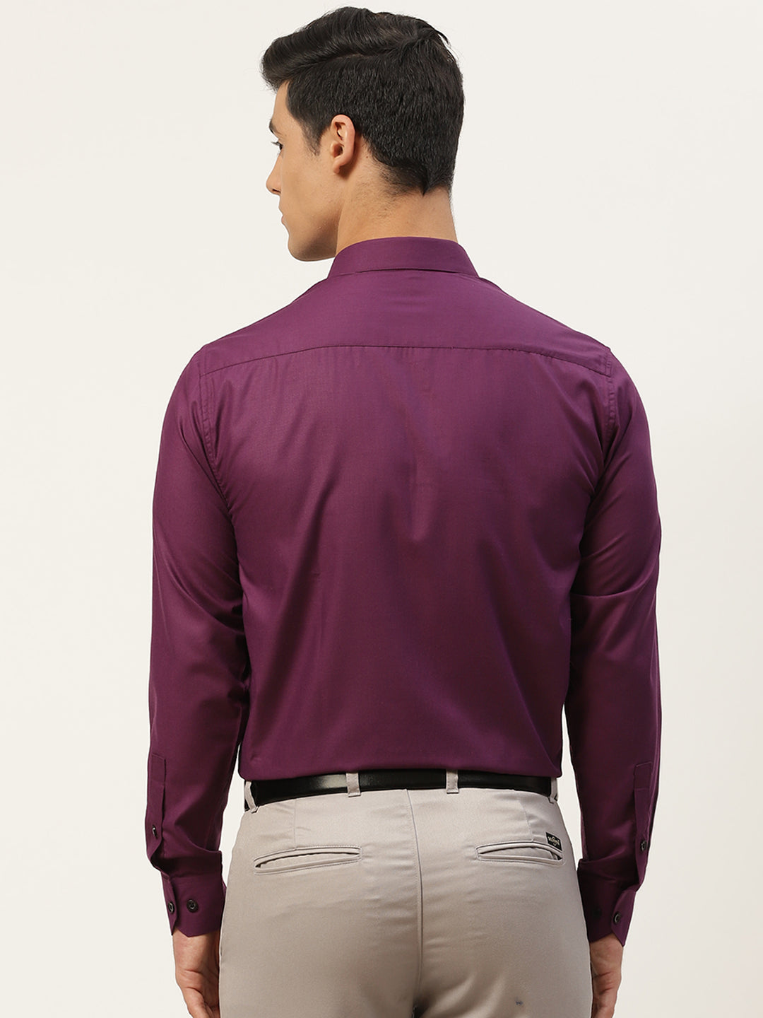 Men's Cotton Dark Purple Formal Shirt