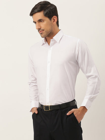 Men's Cotton White Classic Formal Shirt