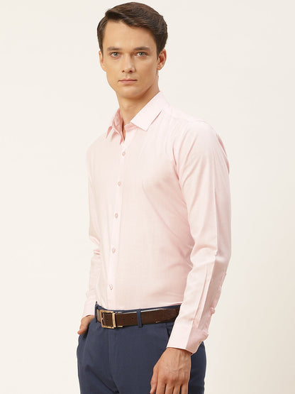 Men's Cotton Pink Classic Formal Shirt