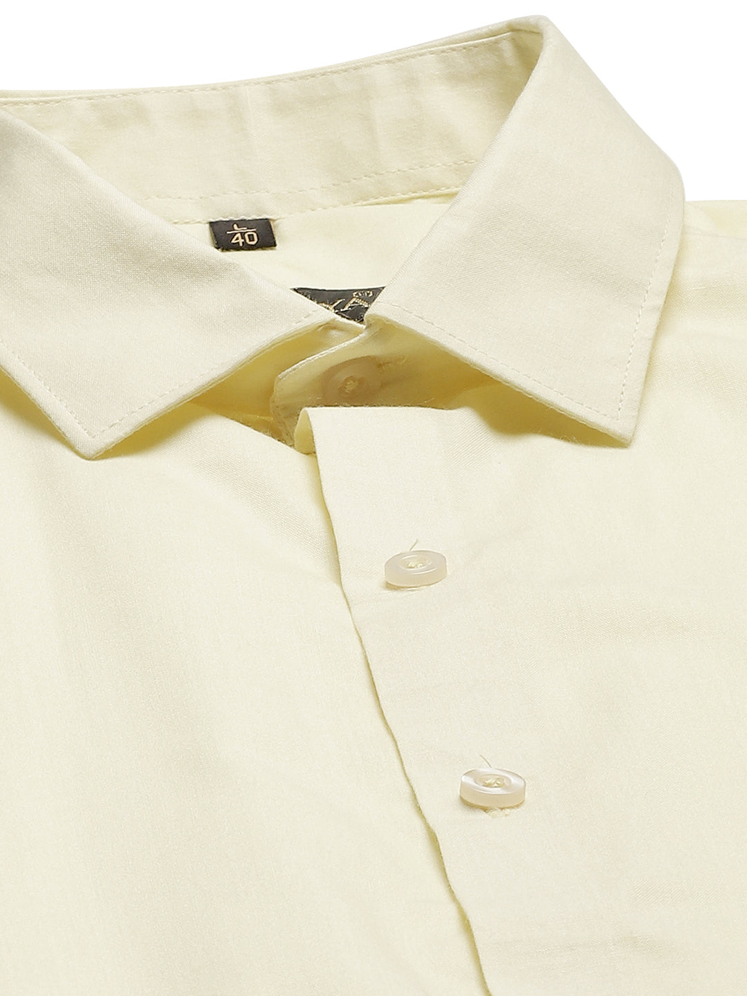 Men's Cotton Lemon Yellow Classic Formal Shirt