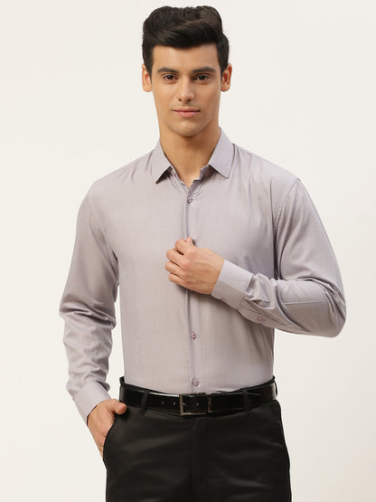 Men's Cotton Grey Classic Formal Shirt