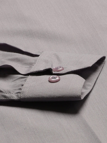 Men's Cotton Grey Classic Formal Shirt