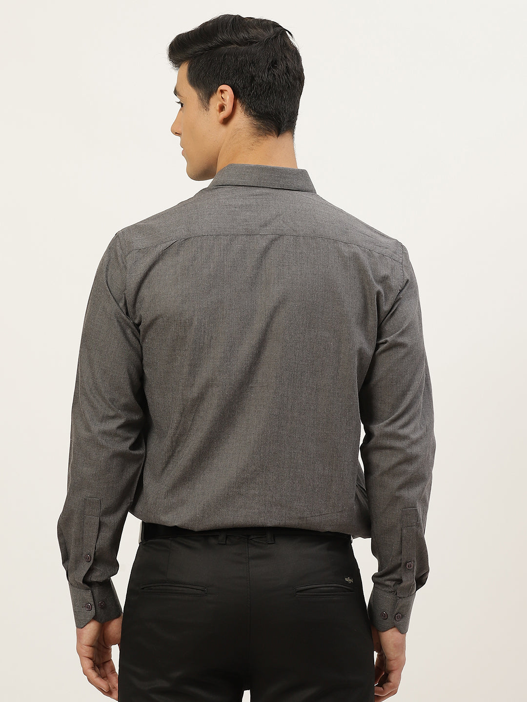 Men's Cotton Charcoal Grey Classic Formal Shirt