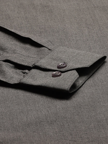 Men's Cotton Charcoal Grey Classic Formal Shirt