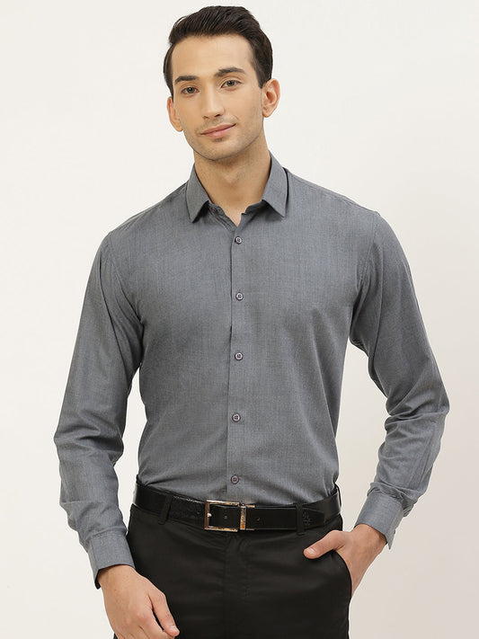 Men's Cotton Teal Blue Classic Formal Shirt