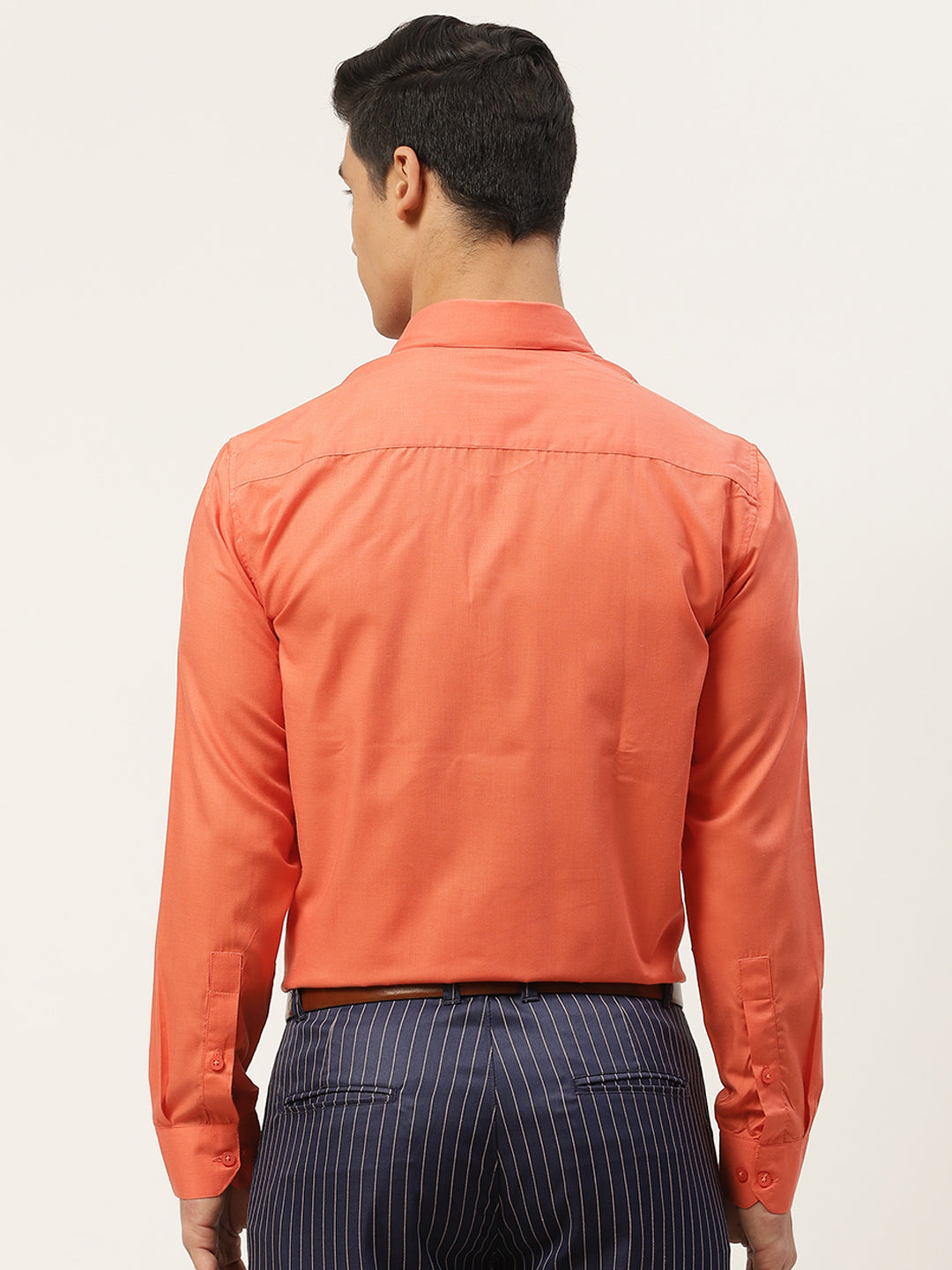 Men's Cotton Orange Classic Formal Shirt