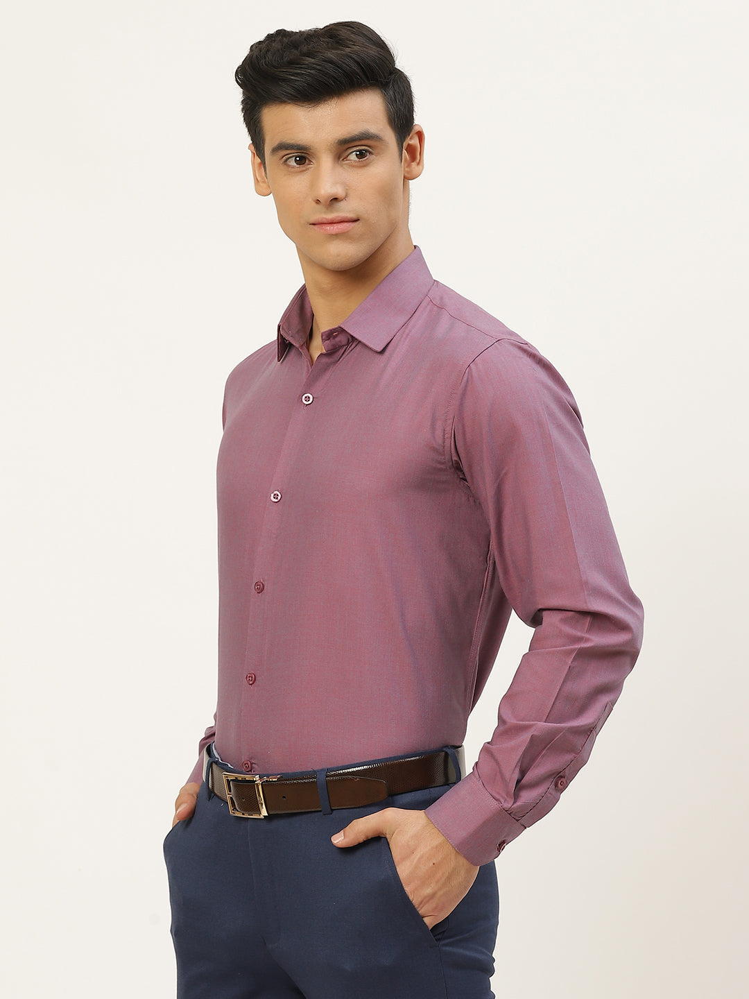 Men's Cotton Violet Classic Formal Shirt