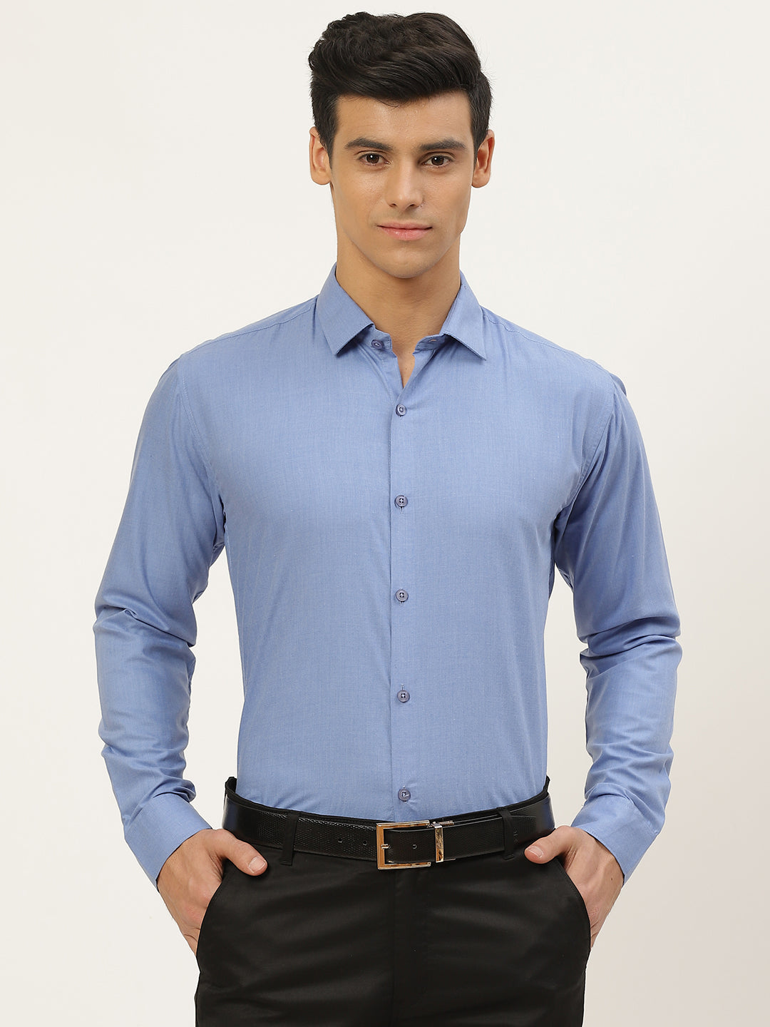 Men's Cotton Blue Classic Formal Shirt