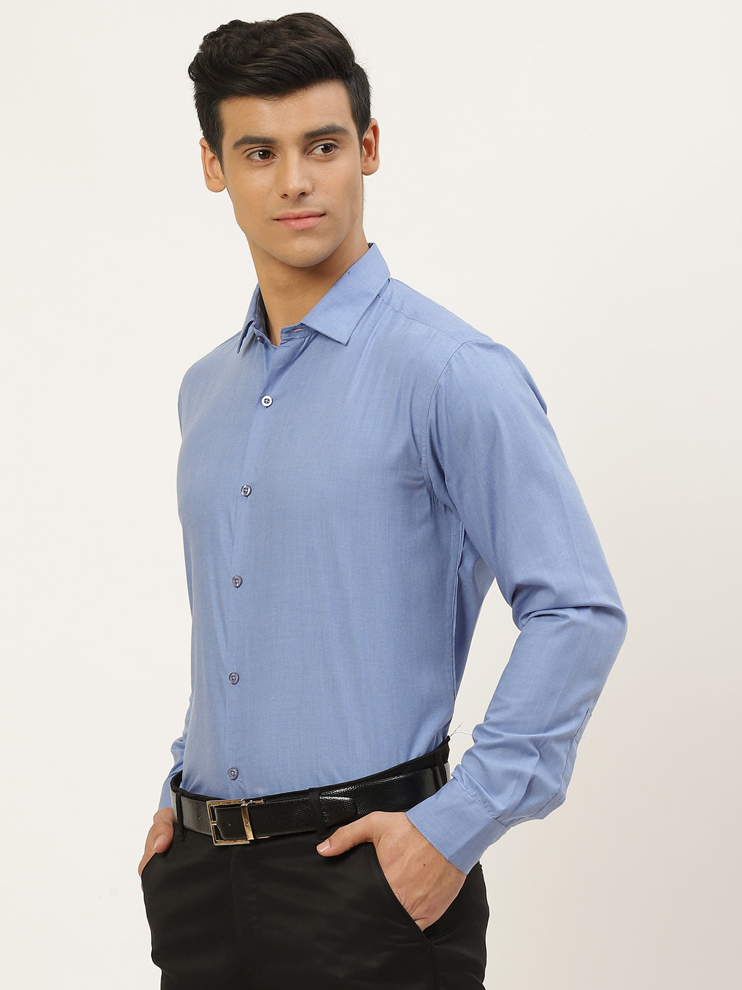 Men's Cotton Blue Classic Formal Shirt