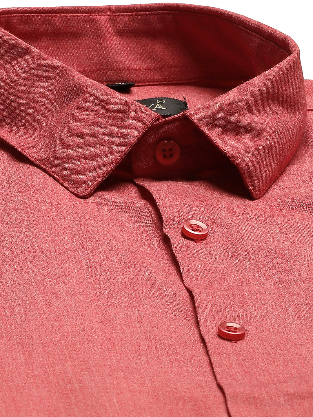 Men's Cotton Coral Red Classic Formal Shirt