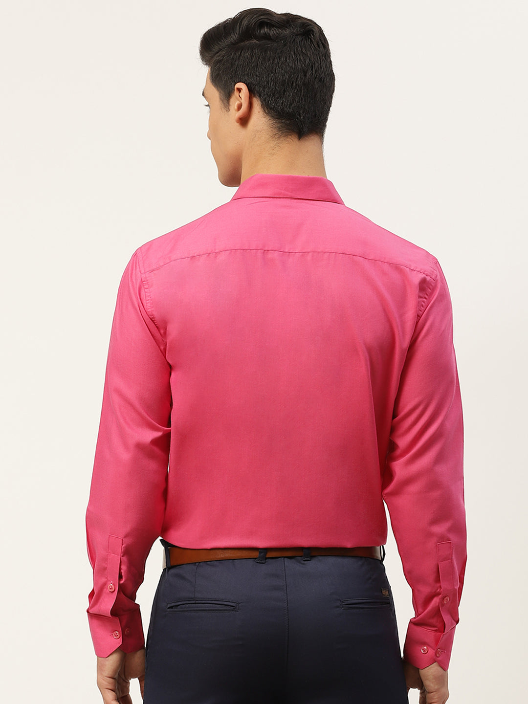 Men's Cotton Dark Pink Classic Formal Shirt