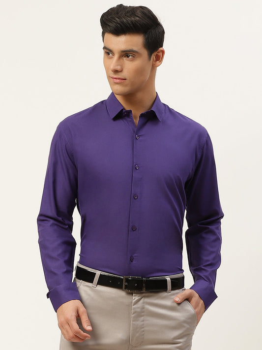 Men's Cotton Royal Blue Classic Formal Shirt