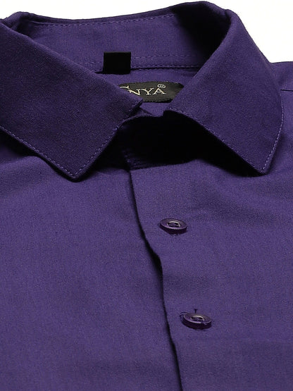 Men's Cotton Royal Blue Classic Formal Shirt