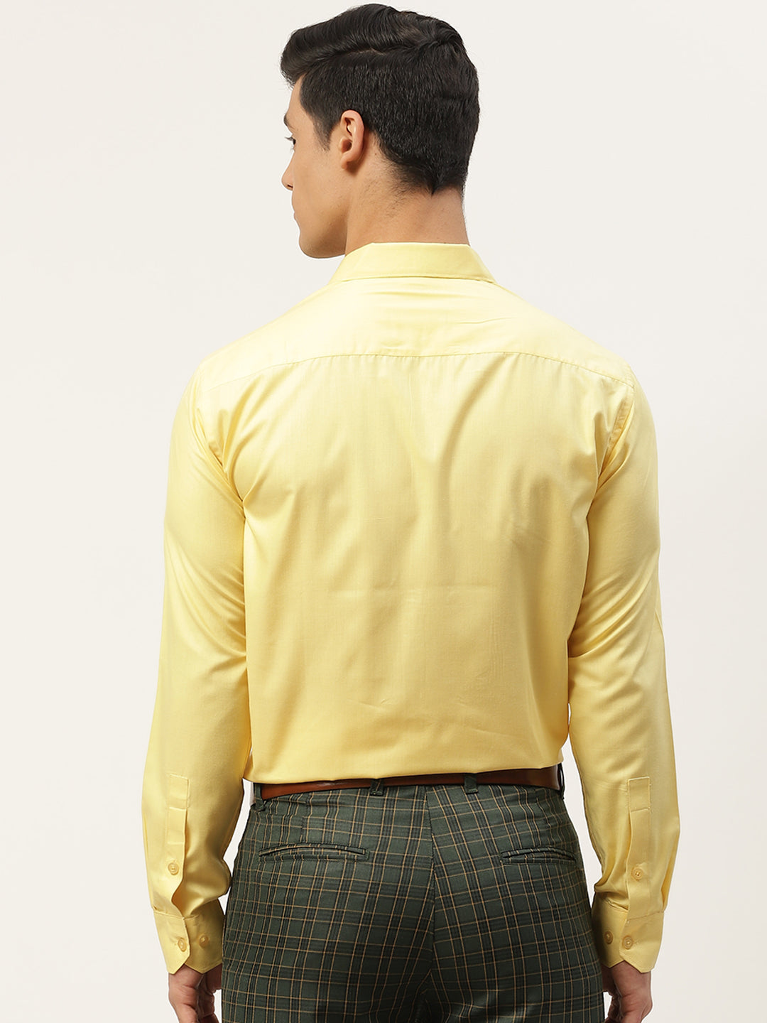 Men's Cotton Yellow Classic Formal Shirt