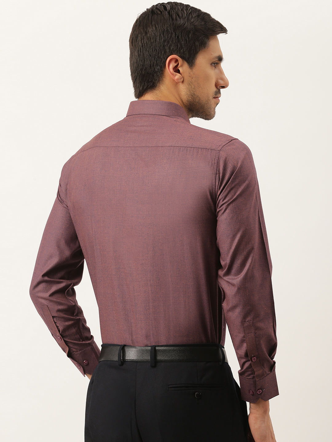 Men's Cotton Wine Classic Formal Shirt