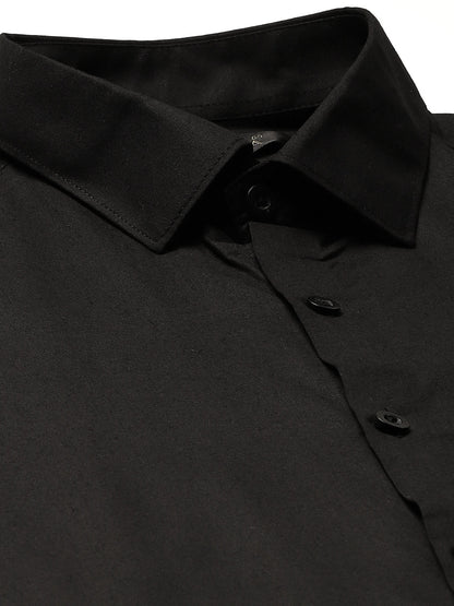 Men's Cotton Black Classic Formal Shirt