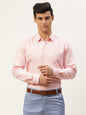 Men's Cotton Linen Pink Formal Shirt