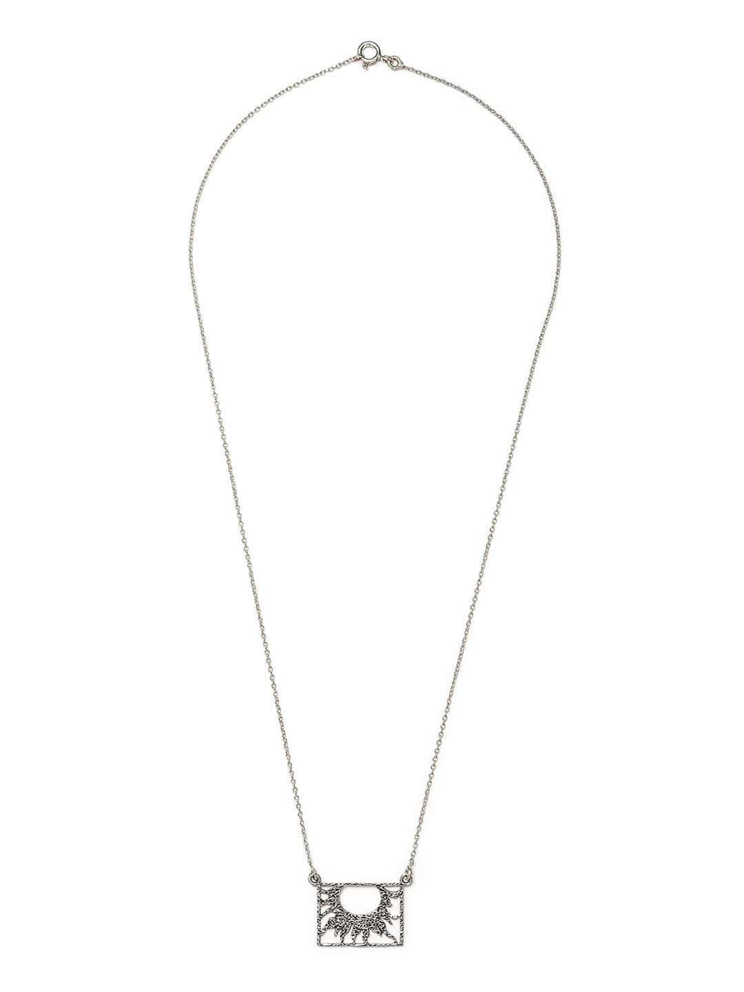 Women's Sterling Silver Radiant Sunrise Necklace - Priyaasi