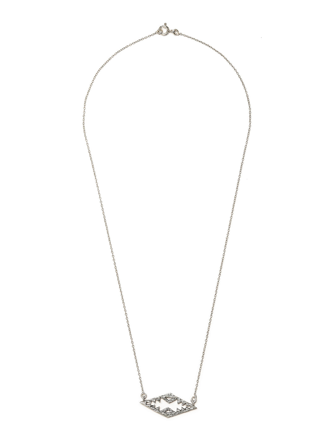 Women's Sterling Silver Geometric Necklace - Priyaasi