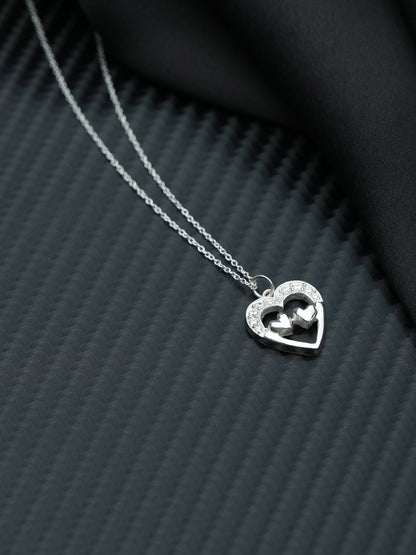 Women's Hearts in Heart Sterling Silver Necklace - Priyaasi