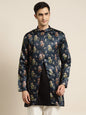 Men's Silk Blend Navy Blue Only Sherwani Jacket