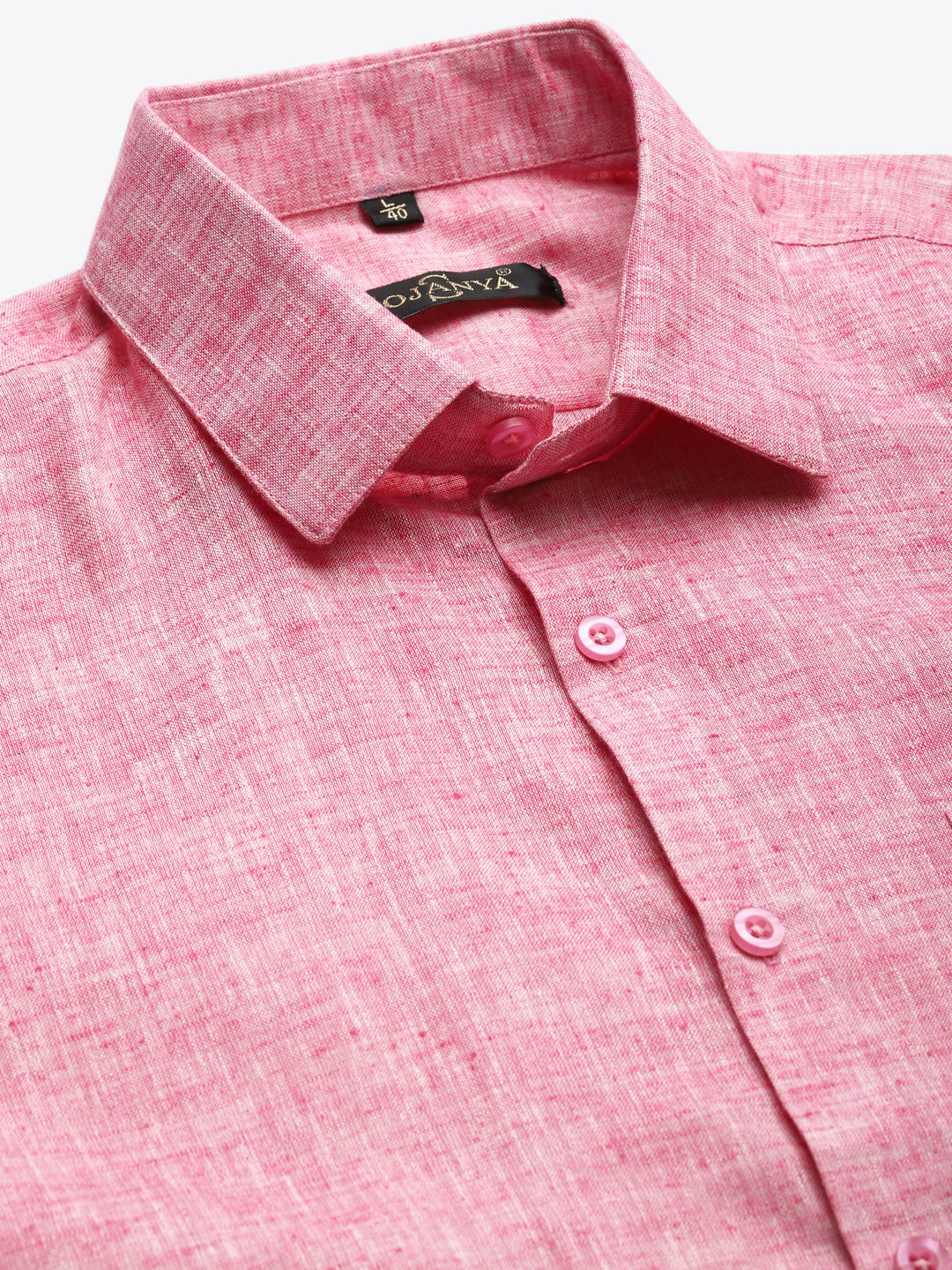 Men's Cotton Blend Pink Classic Formal Shirt