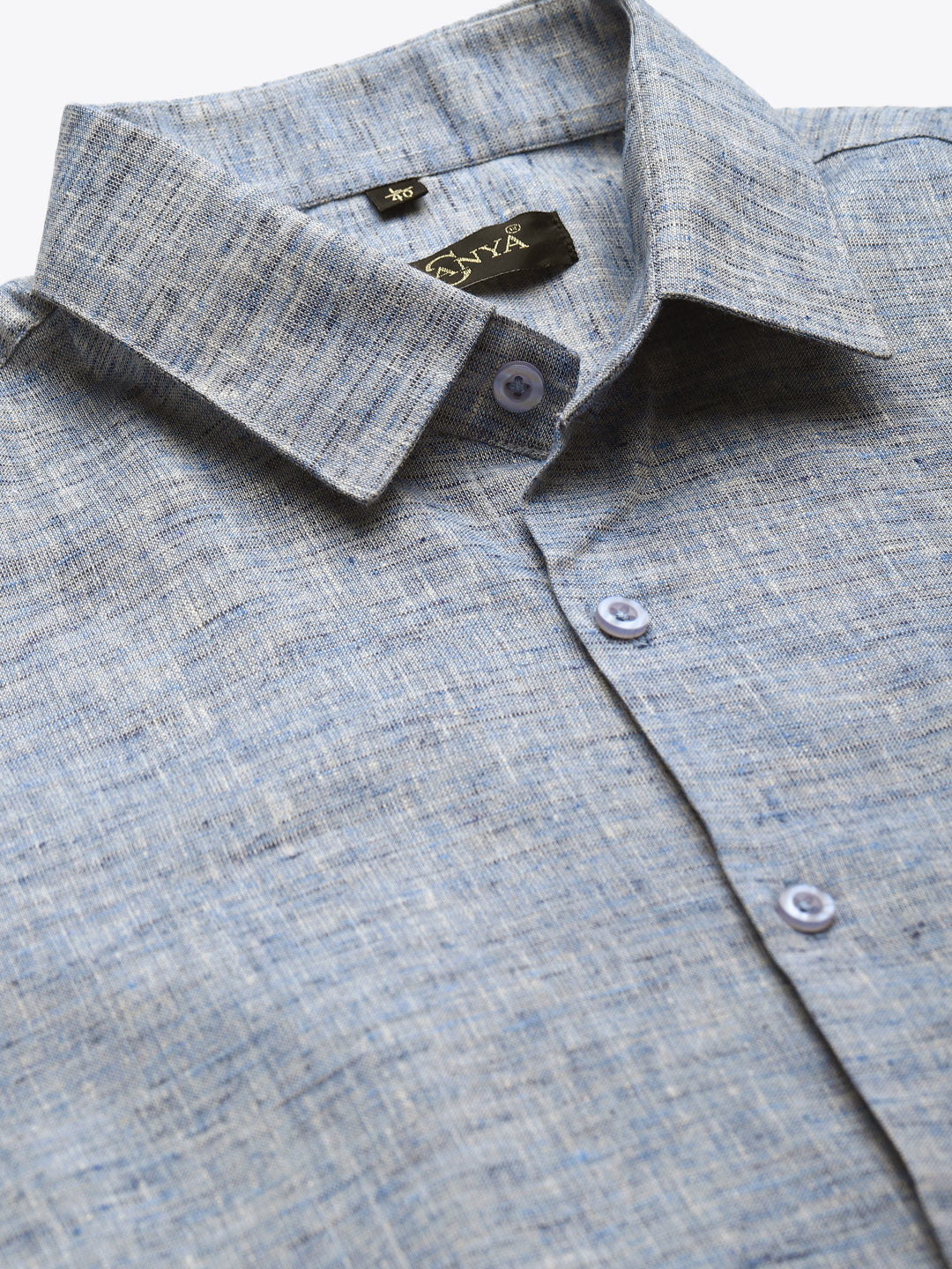 Men's Cotton Blend Russion Blue Classic Formal Shirt