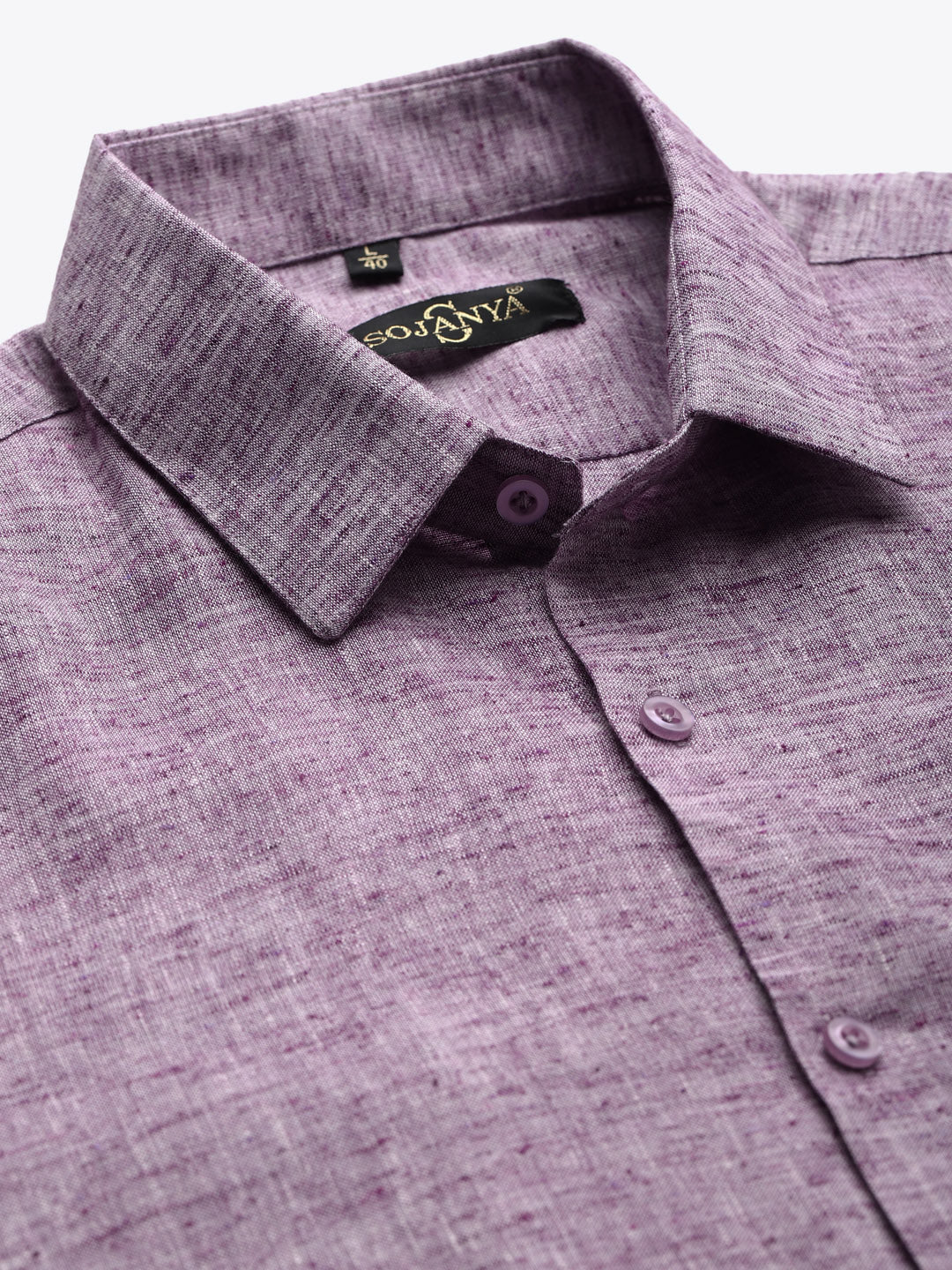 Men's Cotton Blend Purple Classic Formal Shirt