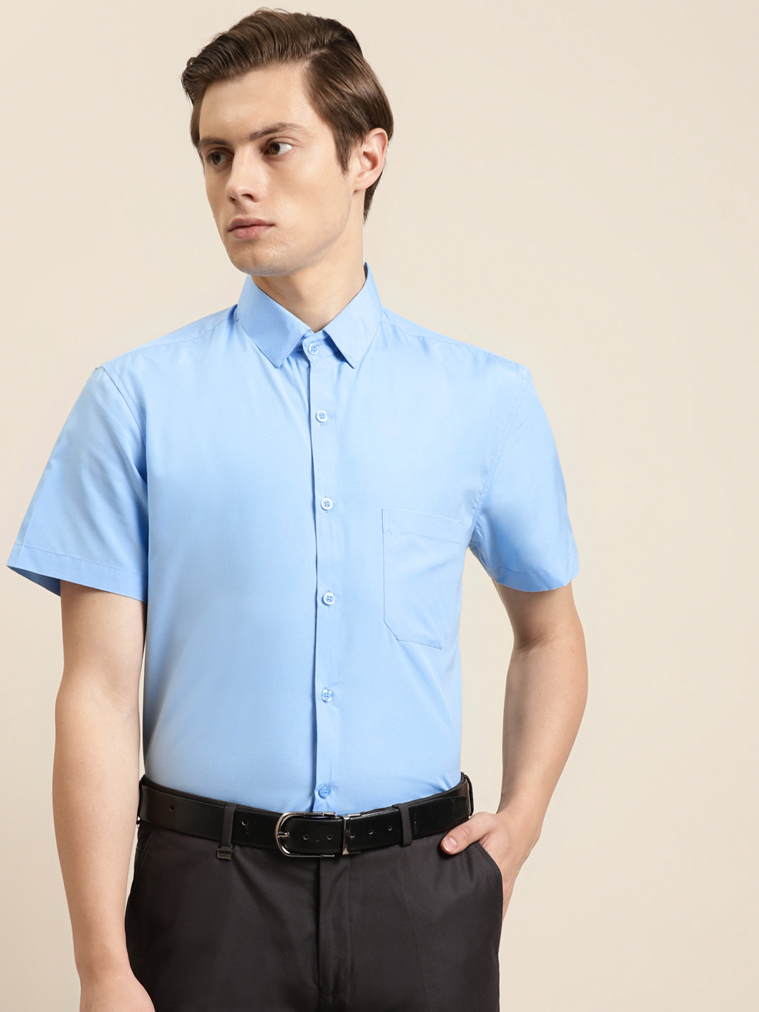 Men's Cotton Sky blue Classic Formal Shirt