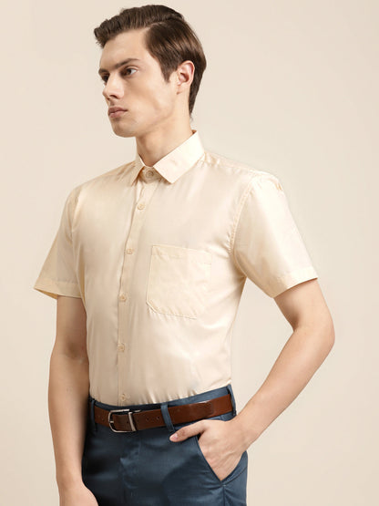 Men's Cotton Tan Classic Formal Shirt