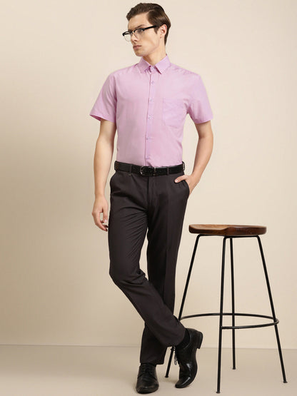 Men's Cotton Purple Classic Formal Shirt