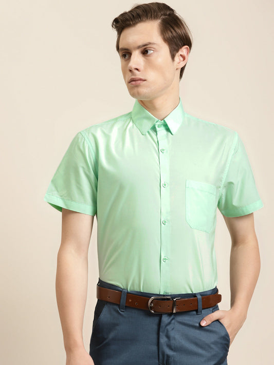 Men's Cotton Sea Green Classic Formal Shirt