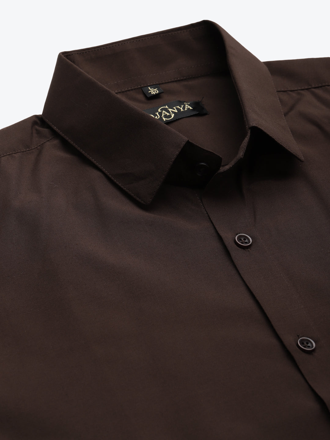 Men's Cotton Brown Classic Formal Shirt