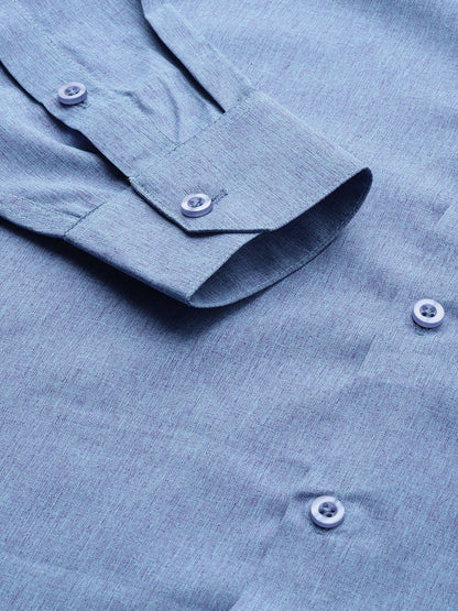 Men's Cotton Blue Formal Shirt