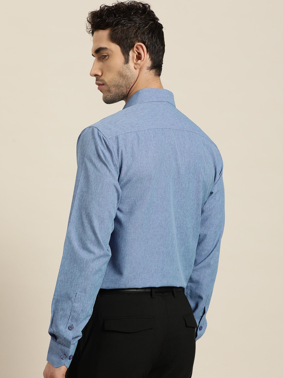 Men's Cotton Blue Formal Shirt